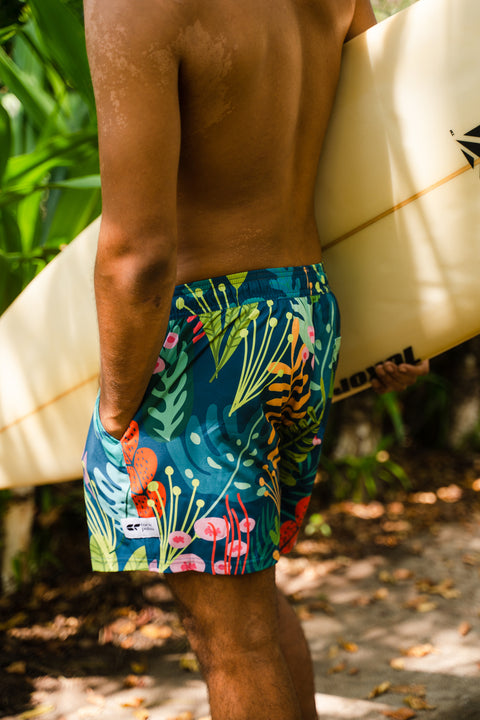 Buy Watercolor Wildflowers Men's Swim Trunks Men's Online in India 